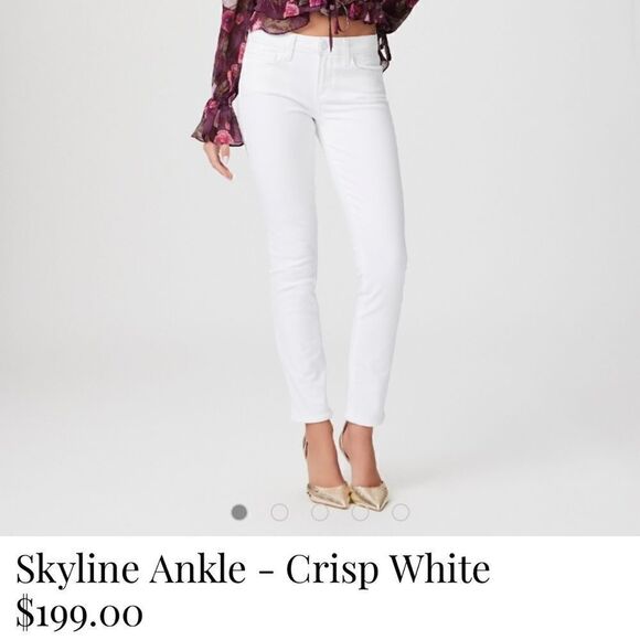 Paige Skyline Ankle White Jeans - Picture 13 of 13